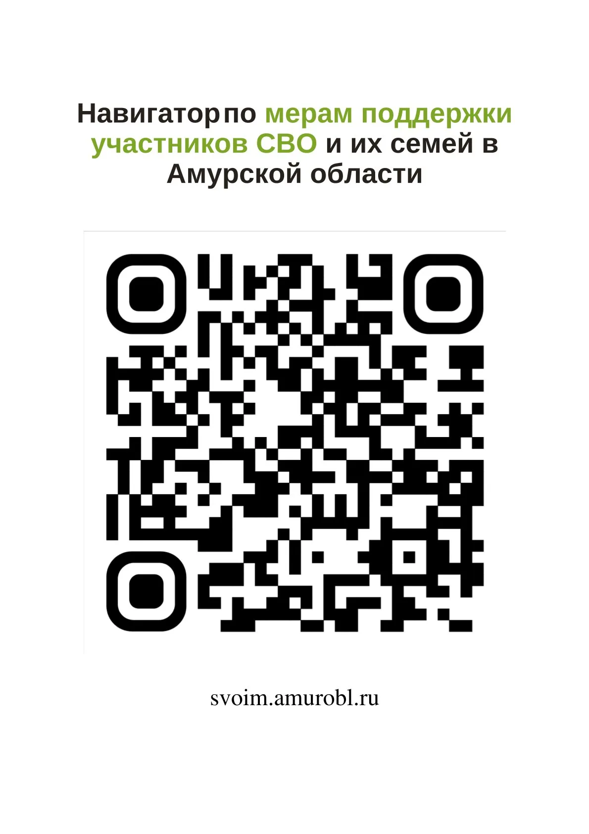 Навигатор по мерам поддержки участников СВО и их семей в Амурской области